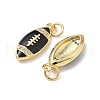 Brass Micro Pave Cubic Zirconia Pendants KK-Q068-58G-01-2