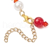 Dyed Synthetic Turquoise Beads Charm Bracelets BJEW-JB11852-01-5