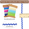 Gorgecraft 4 Crads 4 Styles Polyester Wavy Fringe Trim Ribbon DIY-GF0009-47-2