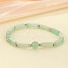 Natural Green Aventurine Beaded Stretch Bracelets for Men Women WGE4A78-08-1