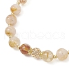 Natural Citrine Round Beaded Bracelets BJEW-JB11925-02-4
