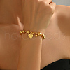 Brass Round Beads Link Bracelets for Women NG2159-3