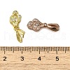 Rack Plating Brass Micro Pave Clear Cubic Zirconia Ice Pick Pinch Bails KK-K340-15-3