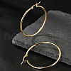 Simple Stainless Steel Hoop Earrings TR8075-4