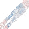 Natural Aquamarine & Rose Quartz Beads Strands G-L610-B04-A01-1