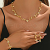 Alloy Rhinestone Bracelets & Earrings & Necklaces Sets WG44B2F-01-1