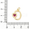 Brass Pave Cubic Zirconia Pendants KK-U062-46G-02-3