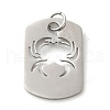 Non-Tarnish Hollow 304 Stainless Steel Pendants STAS-C086-04B-P-1