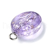 Transparent Glass Pendants PALLOY-JF02471-3