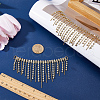 Gorgecraft 2Pcs Alloy & Glass Rhinestones Tassel Shoe Decoration Chain FIND-GF0005-26-3