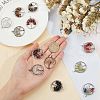 12Pcs 12 Colors Gemstone Pendants G-PH0001-33-WH-6