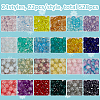 FINGERINSPIRE 528Pcs 24 Styles Baking Painted Glass Beads DGLA-FG0001-01-4