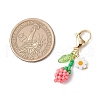 Sunflower Bud Acrylic Glass Seed Beaded Pendant Decorations HJEW-MZ00229-05-3