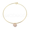 Brass with ABS Imitation Pearl Charm Necklace BJEW-Q350-05C-G-1