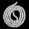 Faceted Round Natural Rainbow Moonstone Bead Strands G-F289-05-5