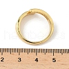 Brass Micro Pave Cubic Zirconia with Shell Cuff Rings RJEW-Z101-02G-5