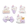 Rabbit Theme Resin Cabochons RESI-K043-15-1