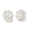 Brass Micro Pave Cubic Zirconia European Beads KK-A254-11S-1