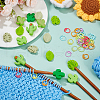  Leaf & Cactus Silicone Knitting Needle Point Protectors SIL-NB0001-38-4