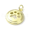 Brass Micro Pave Claer Cubic Zirconia Pendants KK-H475-45G-2
