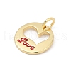 Brass Enamel Charms KK-U062-30G-02-3