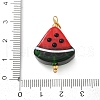 304 Stainless Steel with Handmade Lampwork Pendants STAS-S179-01G-B-3