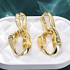 Nuggets Brass Dangle Stud Earrings EJEW-R025-13G-1