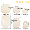 Fingerinspire Flat Round & Oval Wood Knitting Crochet Bottoms DIY-FG0005-02-2