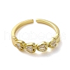Brass with Cubic Zirconia Rings RJEW-B057-05G-2