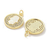 Brass Micro Pave Clear Cubic Zirconia Pendants KK-L213-039G-02-2