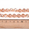 Electroplate Transparent Glass Beads Strands EGLA-N017-01B-4