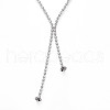 2MM Brass Textured Ball Chain Necklace Making KK-N258-21P-3