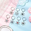 7Pcs Natural Gemstone Keychains KEYC-JKC01244-2