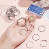 SUNNYCLUE 20Pcs 304 Stainless Steel Split Key Rings with 1Pc Alloy Spring Gate Rings FIND-SC0010-29-3