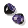 Mother's Day Gifts Natural Agate(Dyed & Heated) Heart Palm Stone G-Q021-04H-2