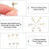 Unicraftale 120Pcs 2 Style 304 Stainless Steel Ball Stud Earring Findings STAS-UN0028-90-4