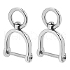 SUPERFINDINGS 2Pcs 304 Stainless Steel Keychain Clasps FIND-FH0005-19A-1