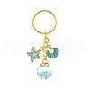 Alloy Enamel & Glass Bottle With Glass Rhinestone Keychain KEYC-FZ00020-2