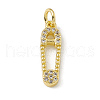 Brass Micro Pave Cubic Zirconia Pendants ZIRC-F132-81G-1