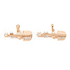 Brass Micro Pave Clear Cubic Zirconia Pendants KK-T062-88G-NF-1