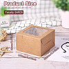 Square Paper Biscuit Boxes with Lace Edged Square Clear Window CON-TAC0001-12A-02-13