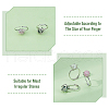 FIBLOOM  3pcs 3 styles Brass Adjustable Ring Findings FIND-FI0001-06P-5