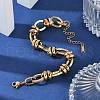 304 Stainless Steel Chain Bracelets BJEW-L610-22G-2
