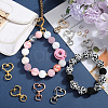 SOFPLATE 40Pcs 4 Colors Heart Shape Zinc Alloy Swivel Lobster Clasp FIND-SP0002-60-4