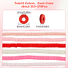 SUNNYCLUE 6 Strands 6 Colors Flat Round Handmade Polymer Clay Beads CLAY-SC0002-26-2