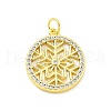 Rack Plating Brass Micro Pave Cubic Zirconia Pendants KK-D359-21G-1