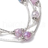Electroplated Glass Stretch Bracelets BJEW-JB11614-6