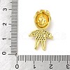 Rack Plating Brass Micro Pave CLear Cubic Zirconia Pendants KK-C053-06B-G-3
