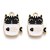 Golden Plated Alloy Enamel Pendants ENAM-T009-90D-RS-2