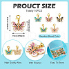 Alloy Enamel Pendant Decorations HJEW-TAC0042-3